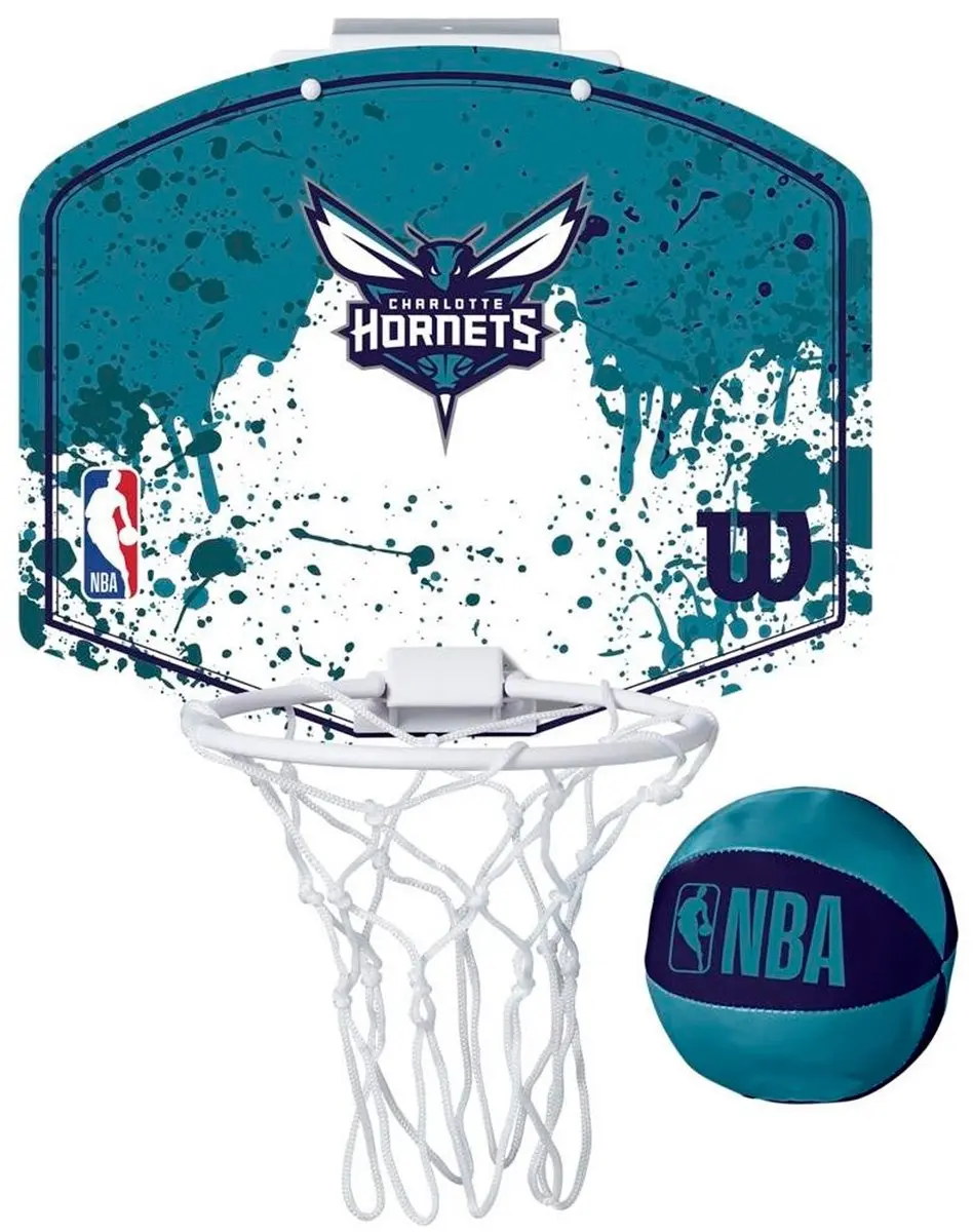 Wilson Team Mini Hoop NBA Hornets Set