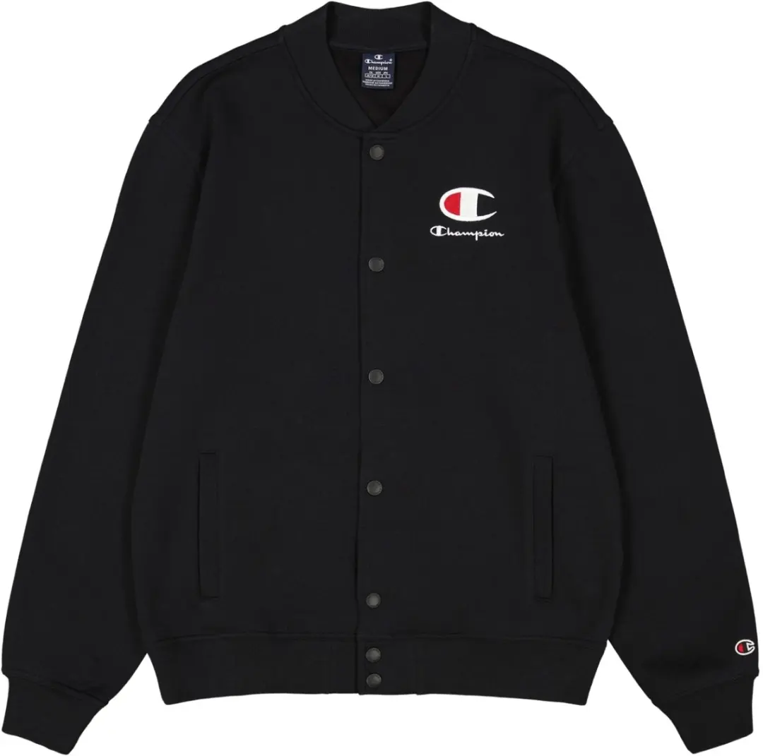 Champion Heren Bomber Sweatshirt - Zwart S