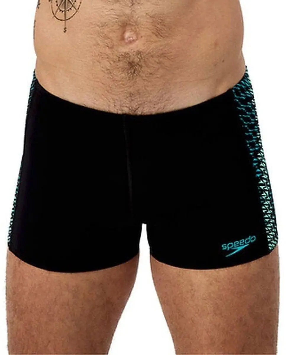 Speedo Endurance+ Max Tech Panel Zwemboxer Heren - XL - Zwart/Blauw/Groen