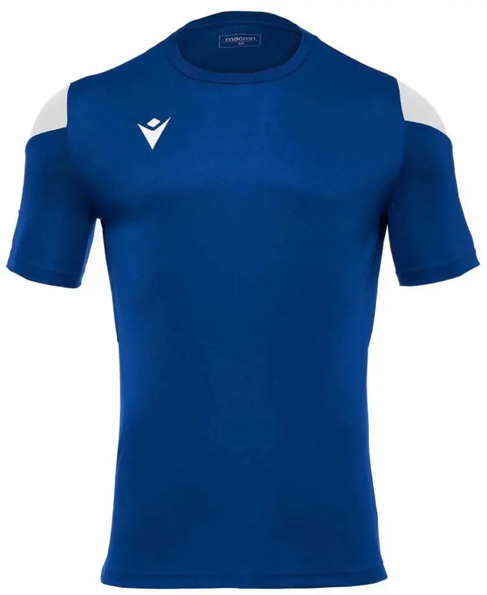 Macron Polis Shirt Korte Mouw Heren M - Royal/Wit - afbeelding 6 van 6