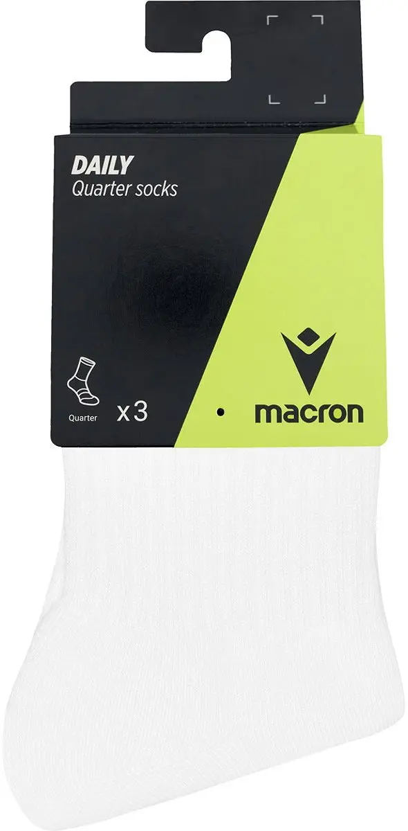 Macron Daily 3 Paar Sportsokken - Wit