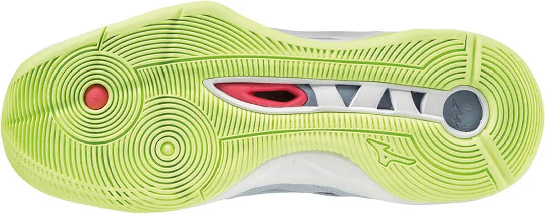 Mizuno Wave Momentum 2 Sportschoenen Vrouwen 42.5 - Lichtgrijs/Wit/Geel