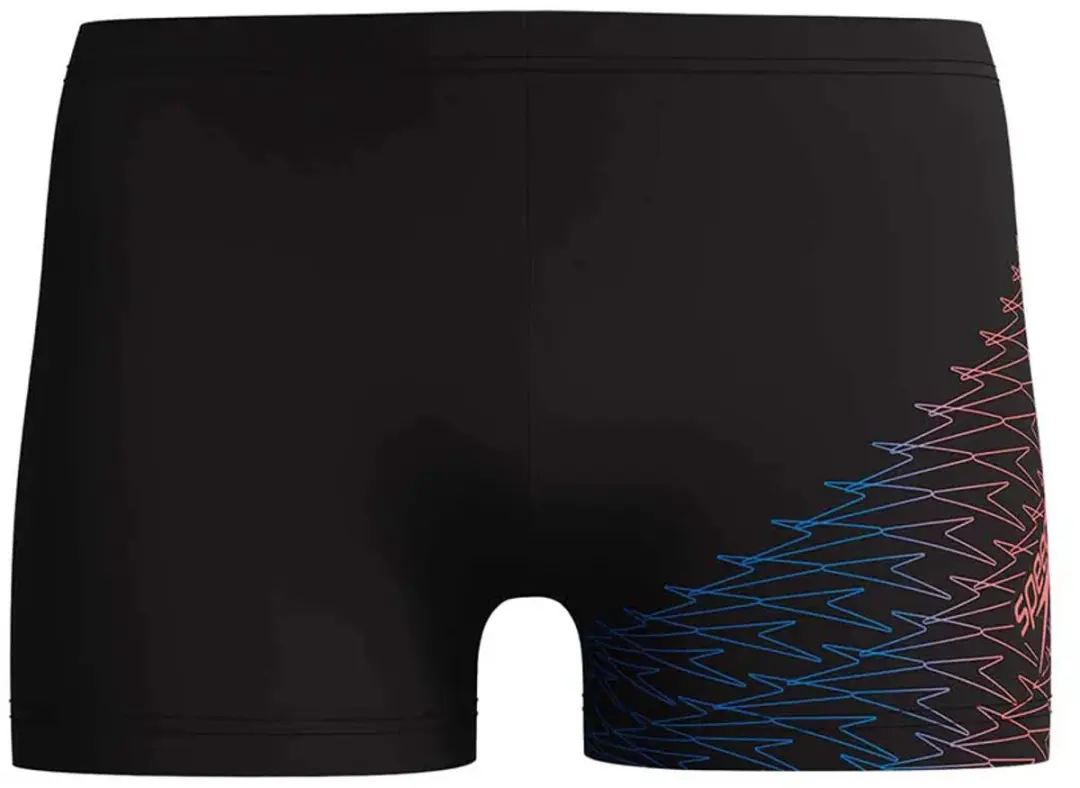 Speedo Medley Logo Aquashort Heren Sportzwembroek - XL - Zwart/Oranje