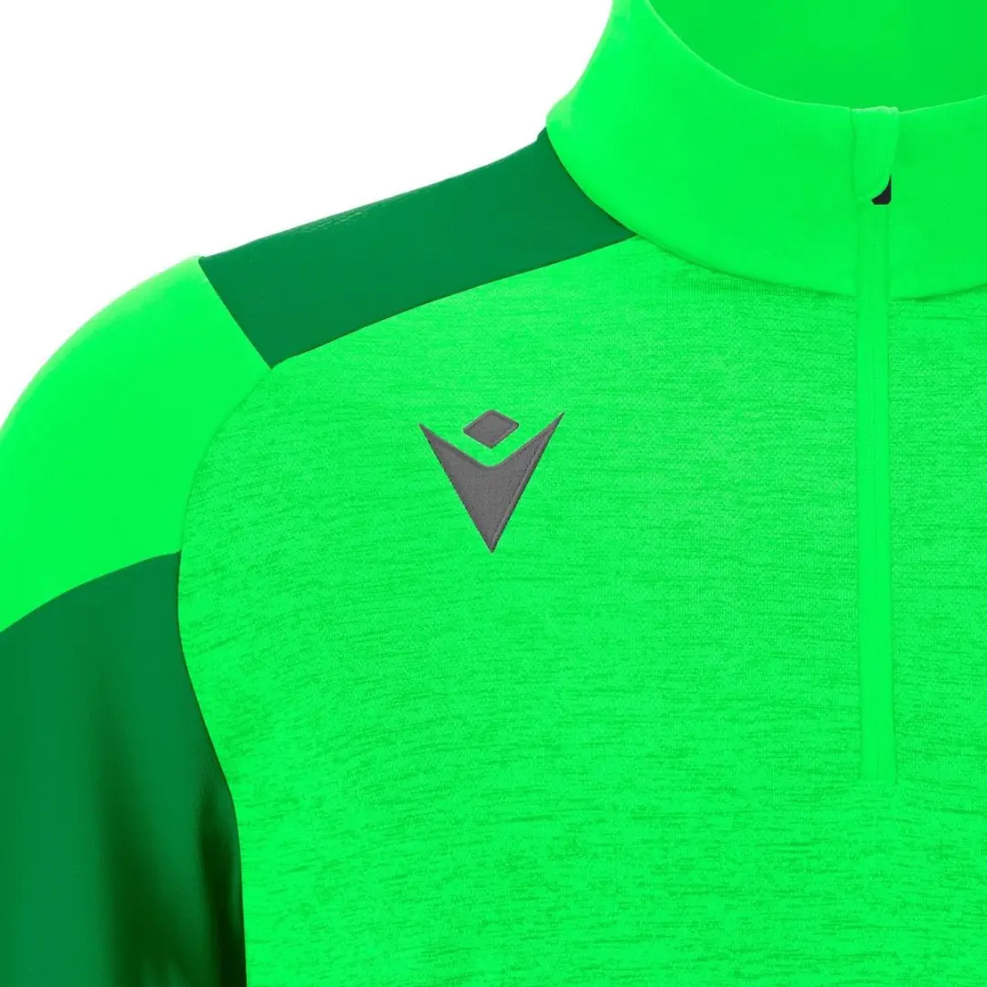 Macron Glory Cuzco Ziptop Heren Sporttop - L - Fluogroen