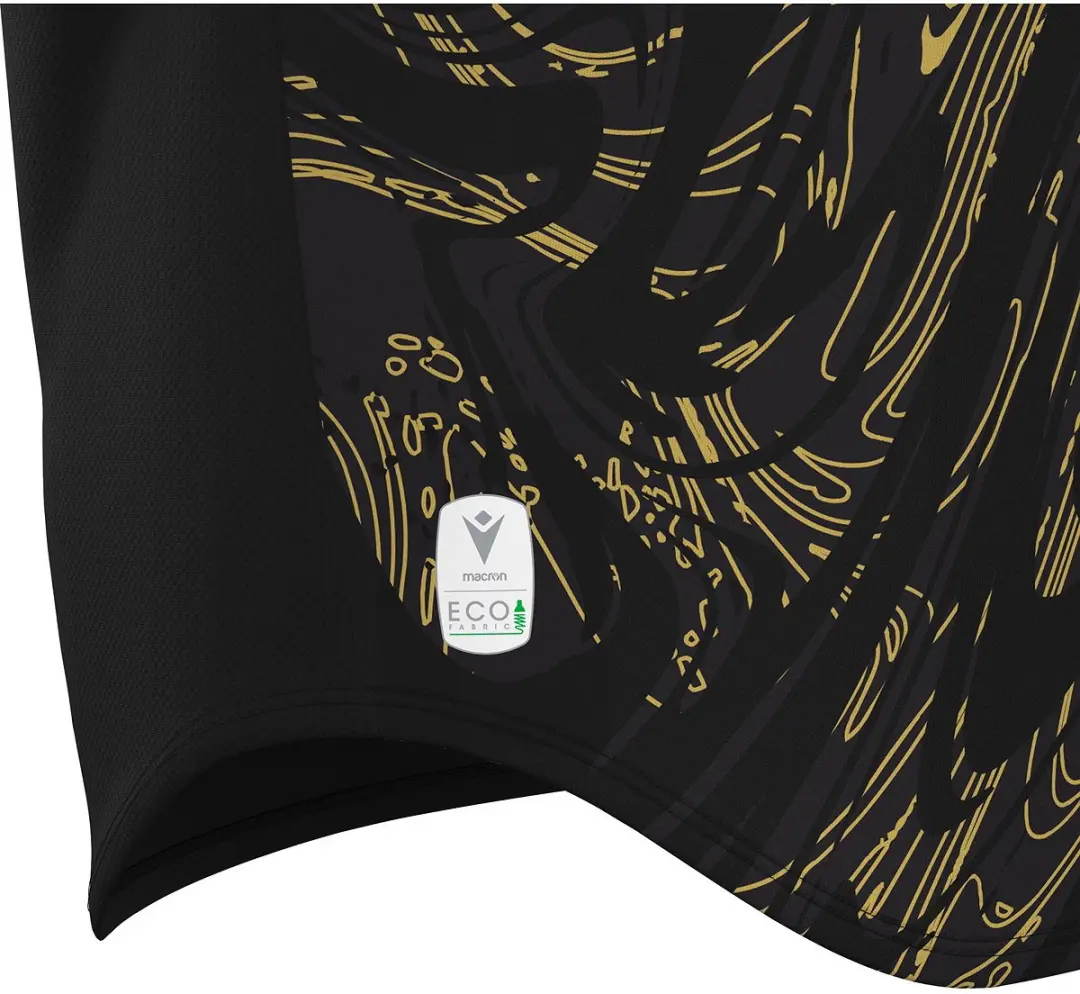 Macron Arcane Eco Shirt Korte Mouw Heren - L - Zwart/Goud