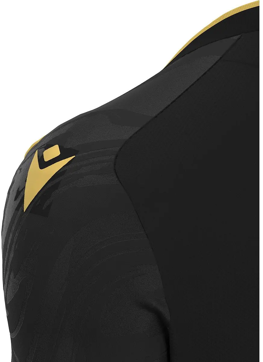 Macron Arcane Eco Shirt Korte Mouw Heren - L - Zwart/Goud