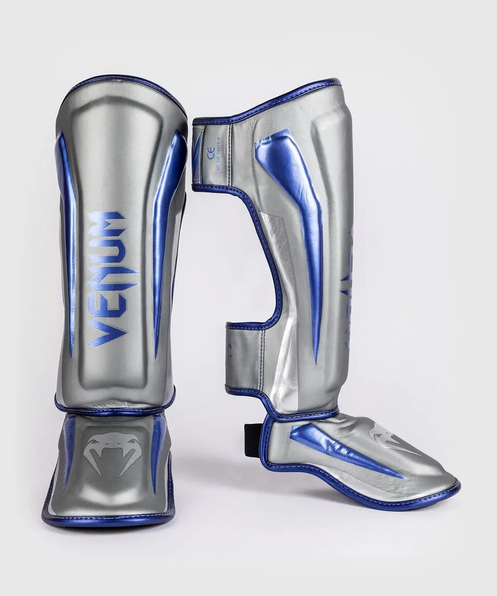 Venum Elite Scheenbeschermers Special Edition XL - Grijs Blauw