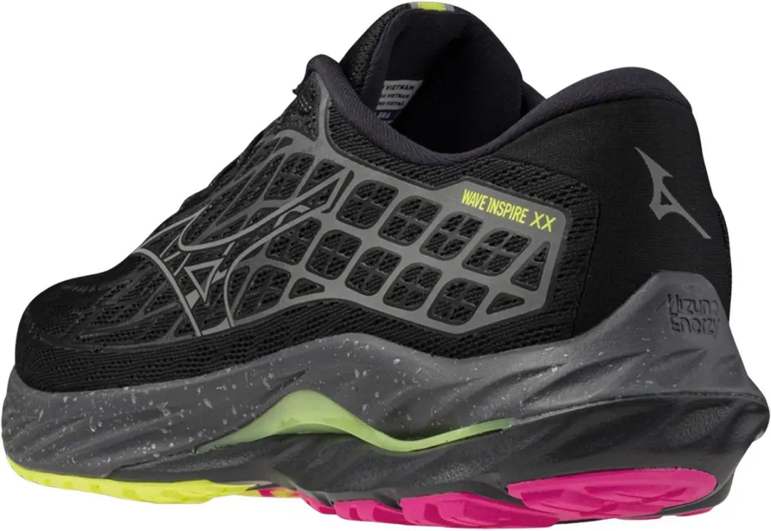 Mizuno Wave Inspire 20 Hardloopschoenen - 39 - Zwart/Geel/Roz