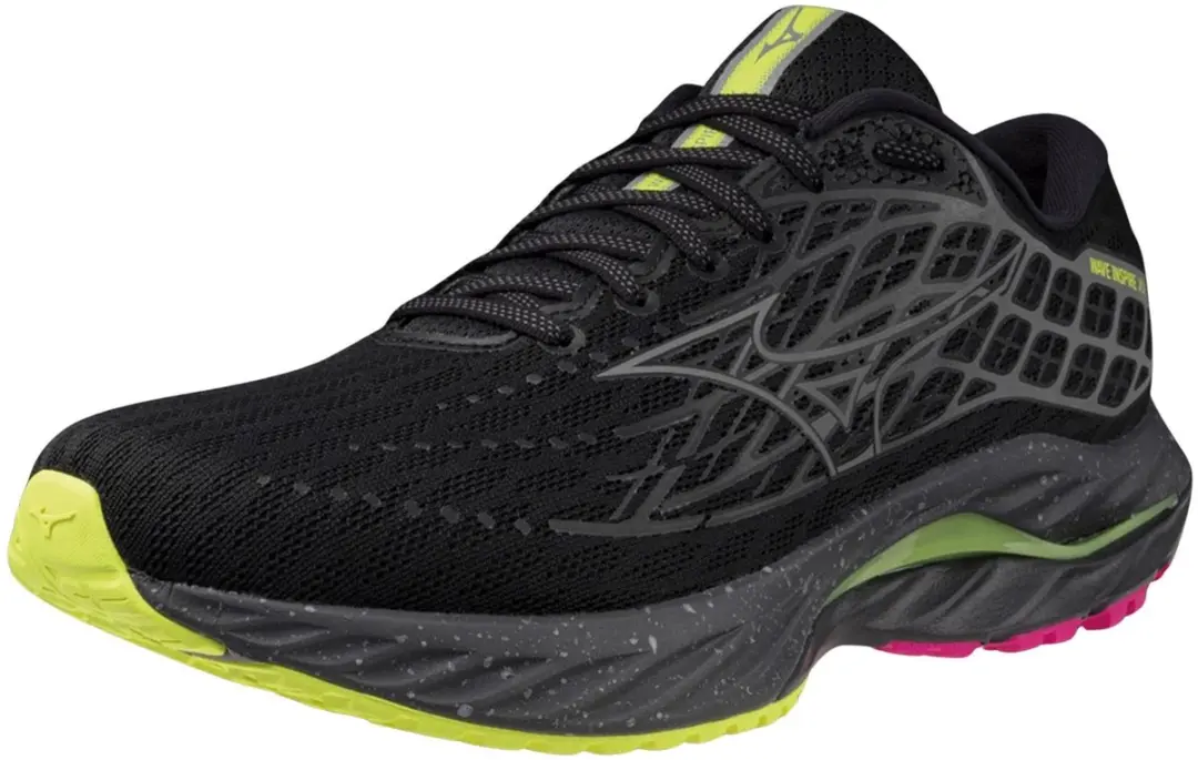Mizuno Wave Inspire 20 Hardloopschoenen - 39 - Zwart/Geel/Roz - afbeelding 6 van 6