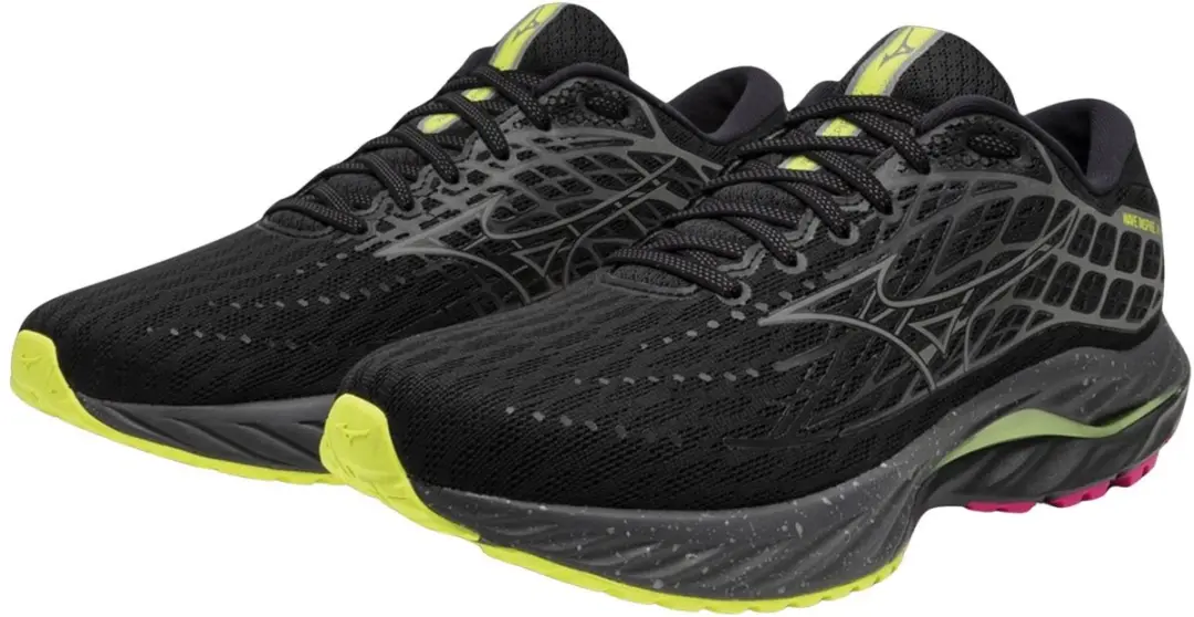 Mizuno Wave Inspire 20 Hardloopschoenen - 39 - Zwart/Geel/Roz