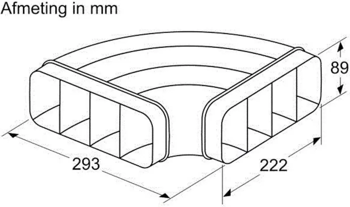 Bosch 90° Buisbocht Ventilatie 17005351 - Zwart