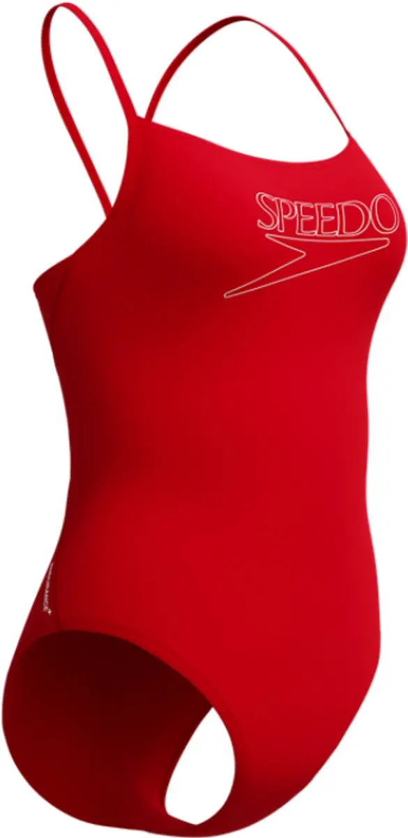 Speedo Dames Badpak Endurance+ Logo - Rood/Wit - afbeelding 4 van 6