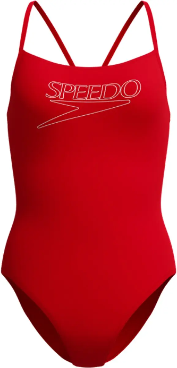 Speedo Dames Badpak Endurance+ Logo - Rood/Wit - afbeelding 2 van 6