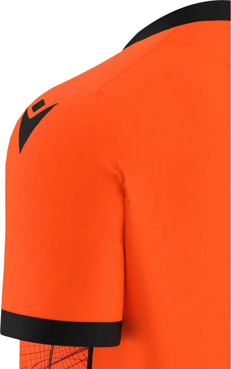 Macron Wyvern Eco Shirt Korte Mouw Kinderen 140 - Oranje/Zwart