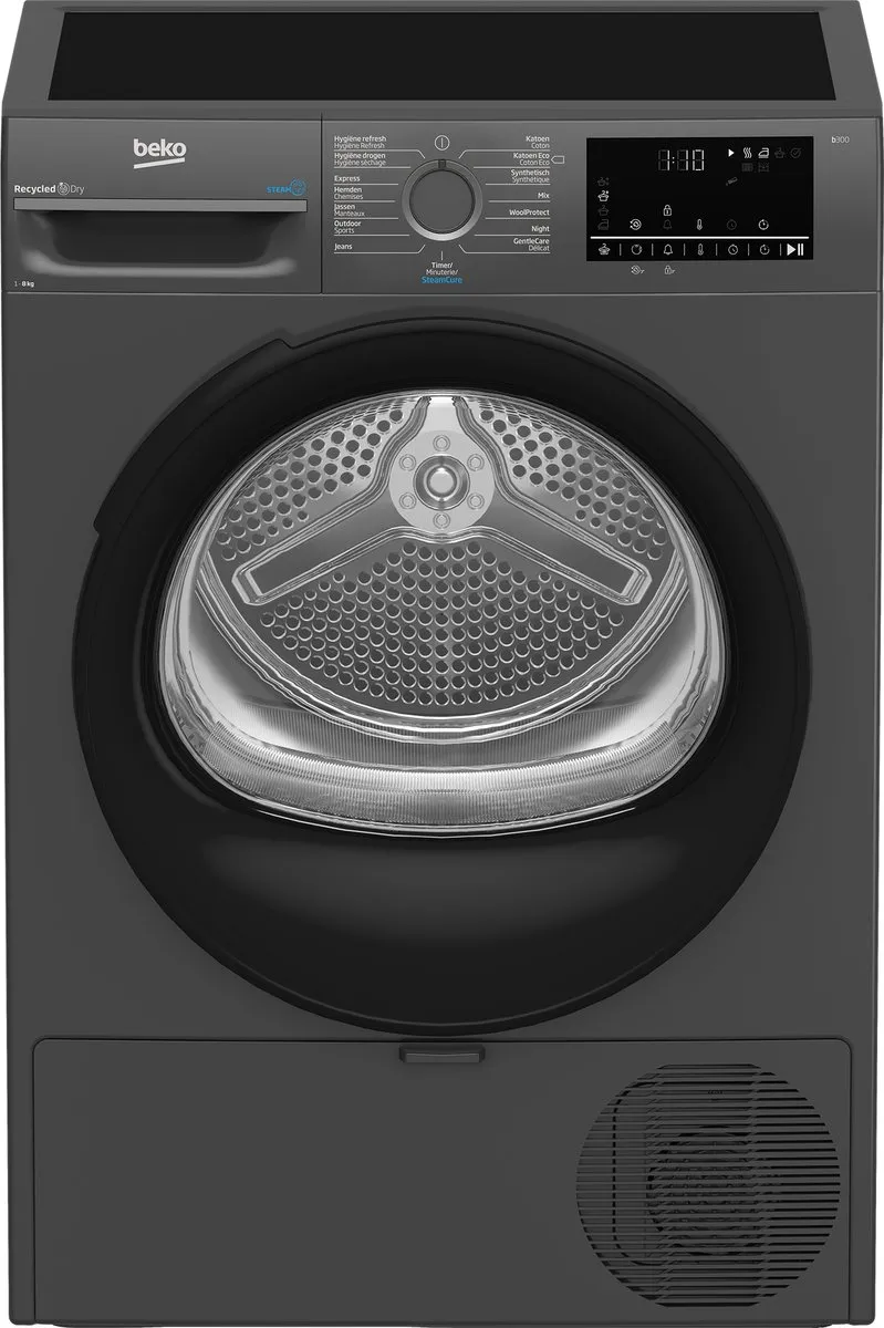 Beko BM3T3824A Warmtepompdroger 8kg - Antraciet