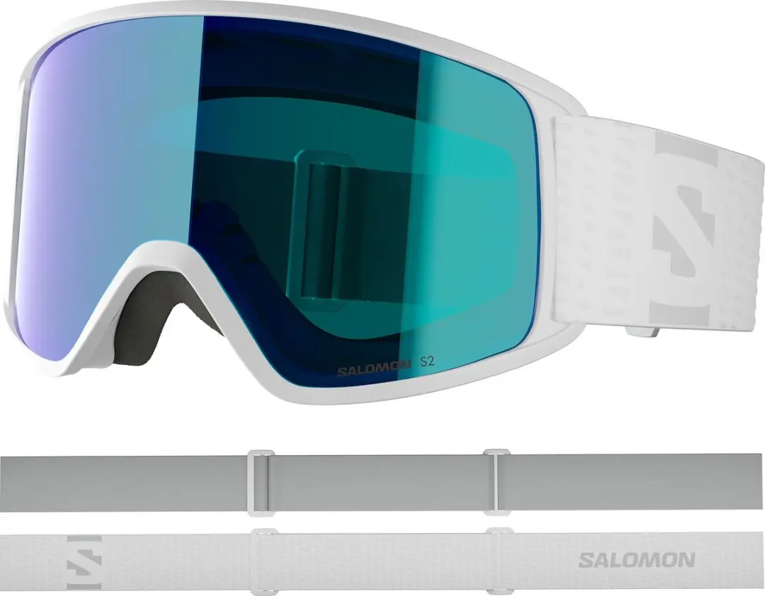 Salomon Force Skibril - Wit - Blauwe Lens