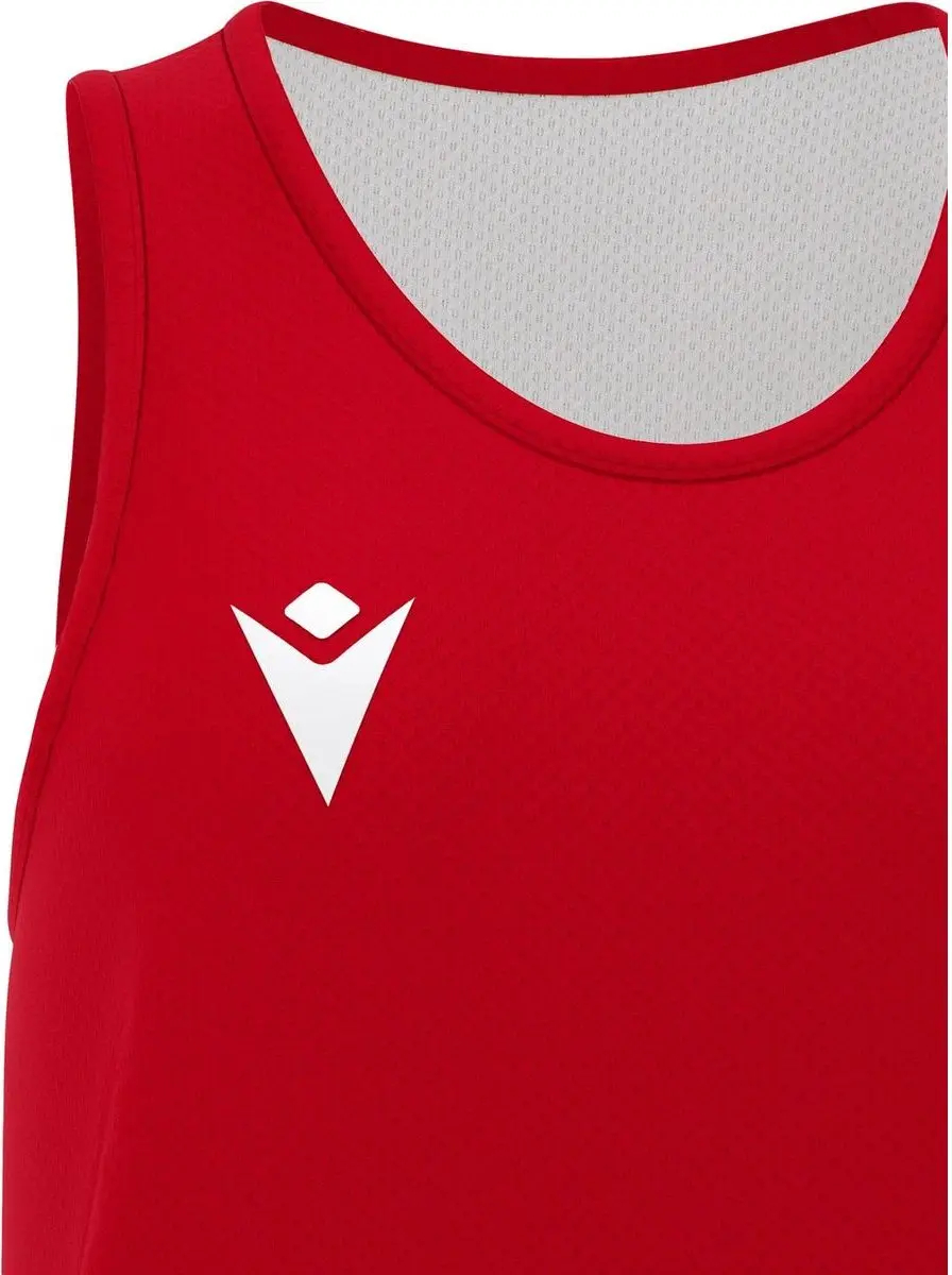 Macron F500 Reversible Shirt Kinderen - Rood/Wit 122-128