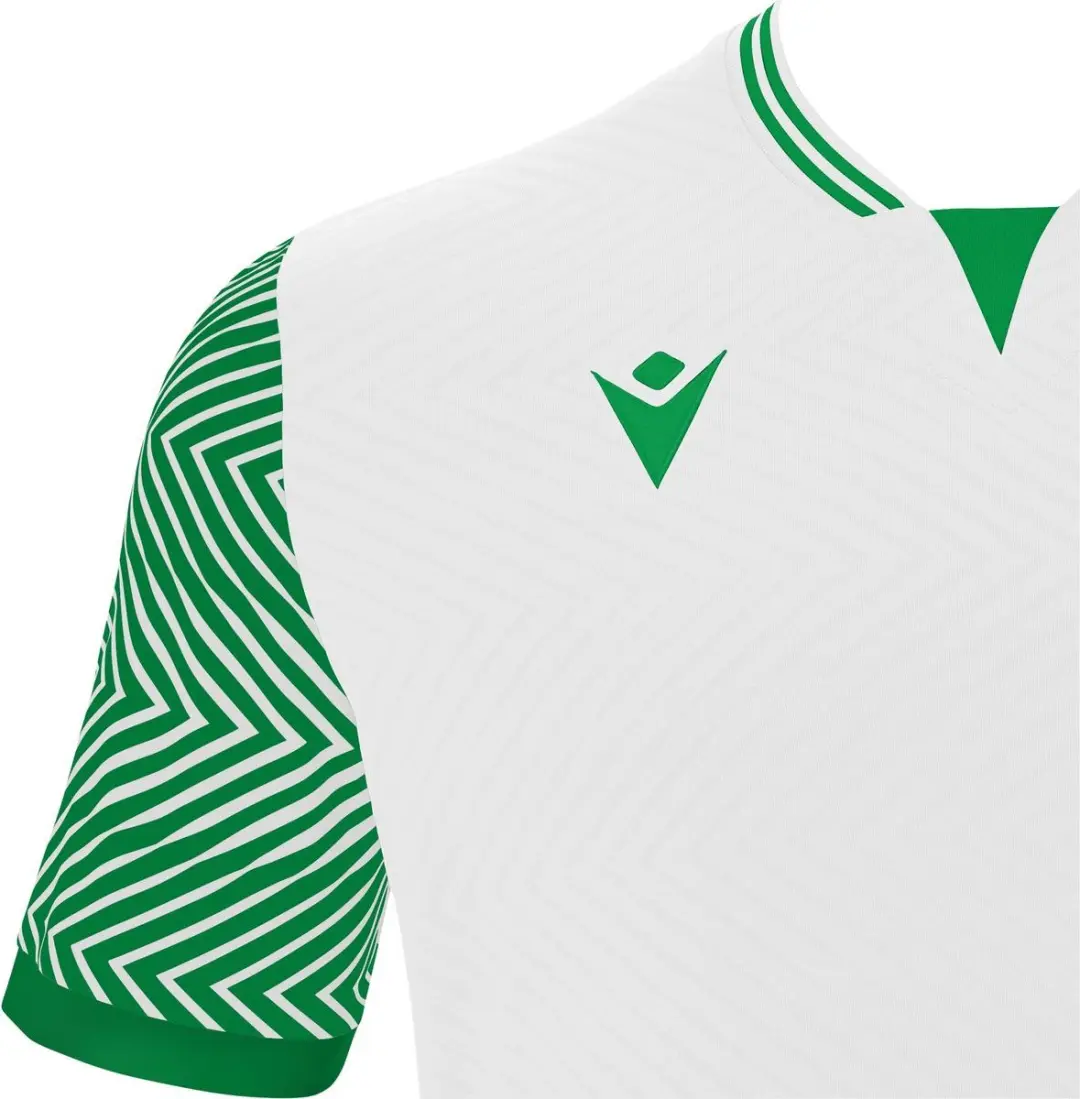 Macron Tureis Shirt Heren Korte Mouw - Wit/ Groen XXL