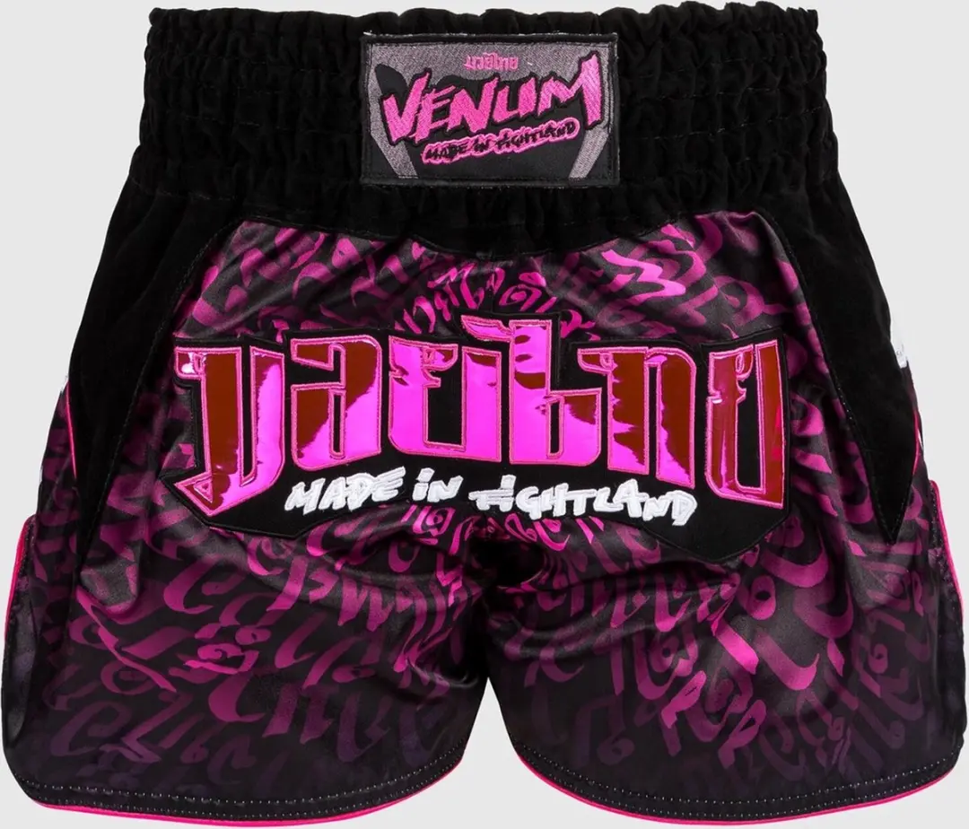 Venum Muay Thai Attack Shorts - M - Zwart Roze