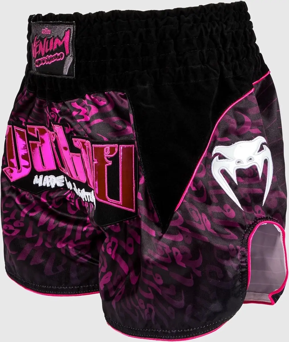 Venum Muay Thai Attack Shorts - M - Zwart Roze