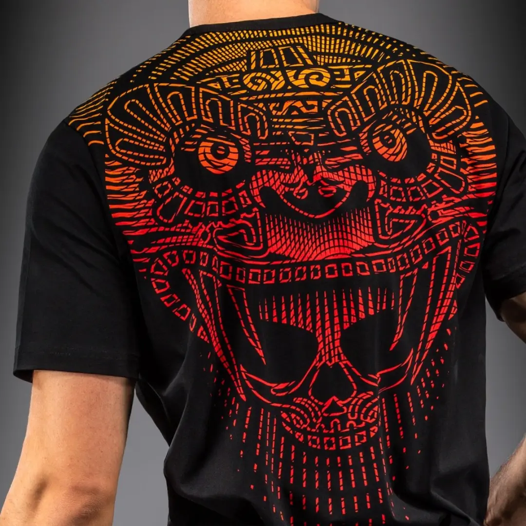 Venum Quetzal Fury T-Shirt - Zwart/Rood/Mandarijn XXL