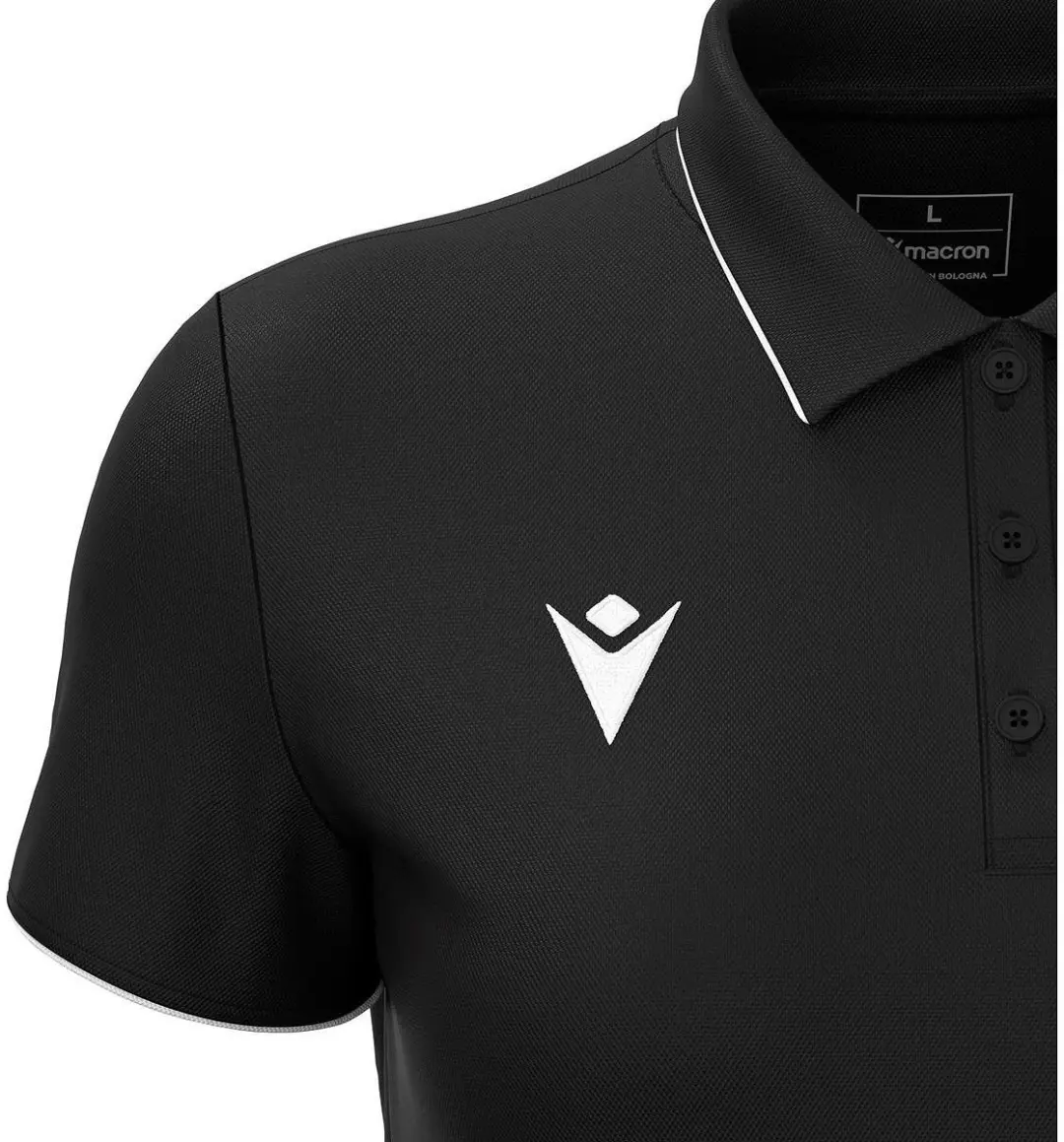 Macron Melody Polo Dames XL - Zwart/Wit