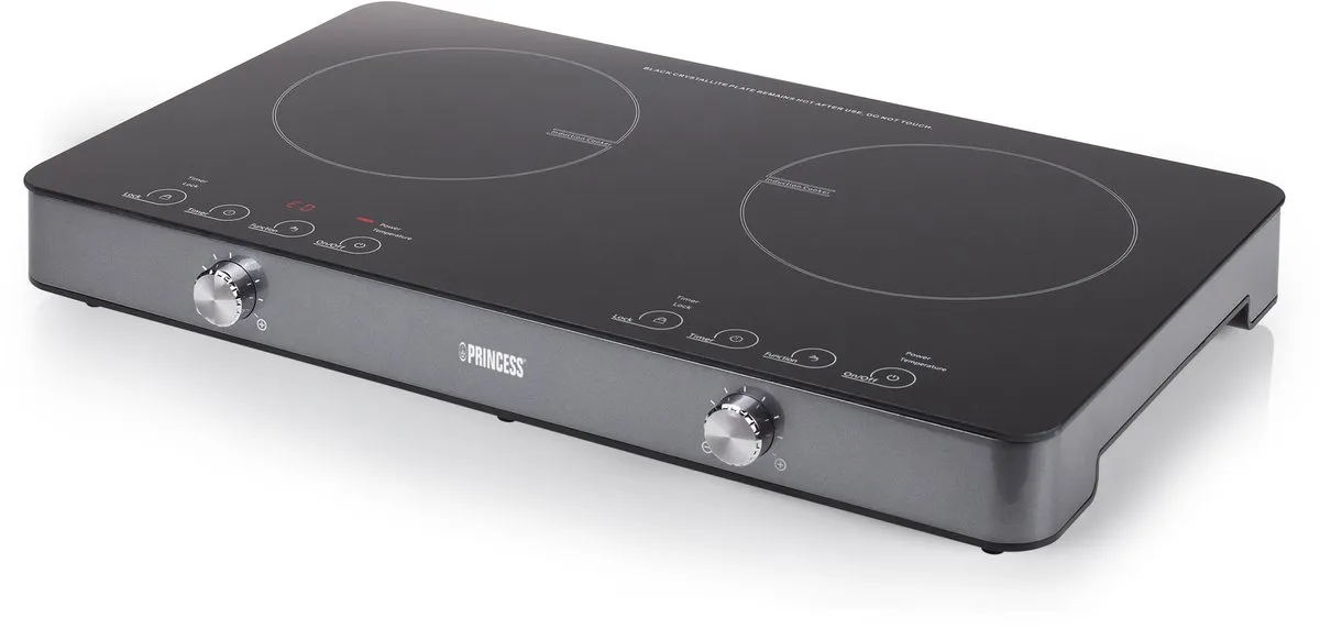 Princess 303011 Dubbele Inductie Kookplaat - 3100W - Zwart