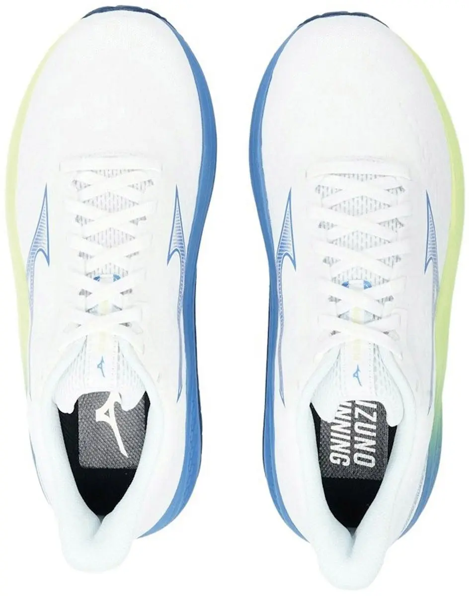 Mizuno Fortrush J1GD2648-21 Hardloopschoenen Dames - 40 - Wit/Lichtgroen/Blauw - afbeelding 6 van 6
