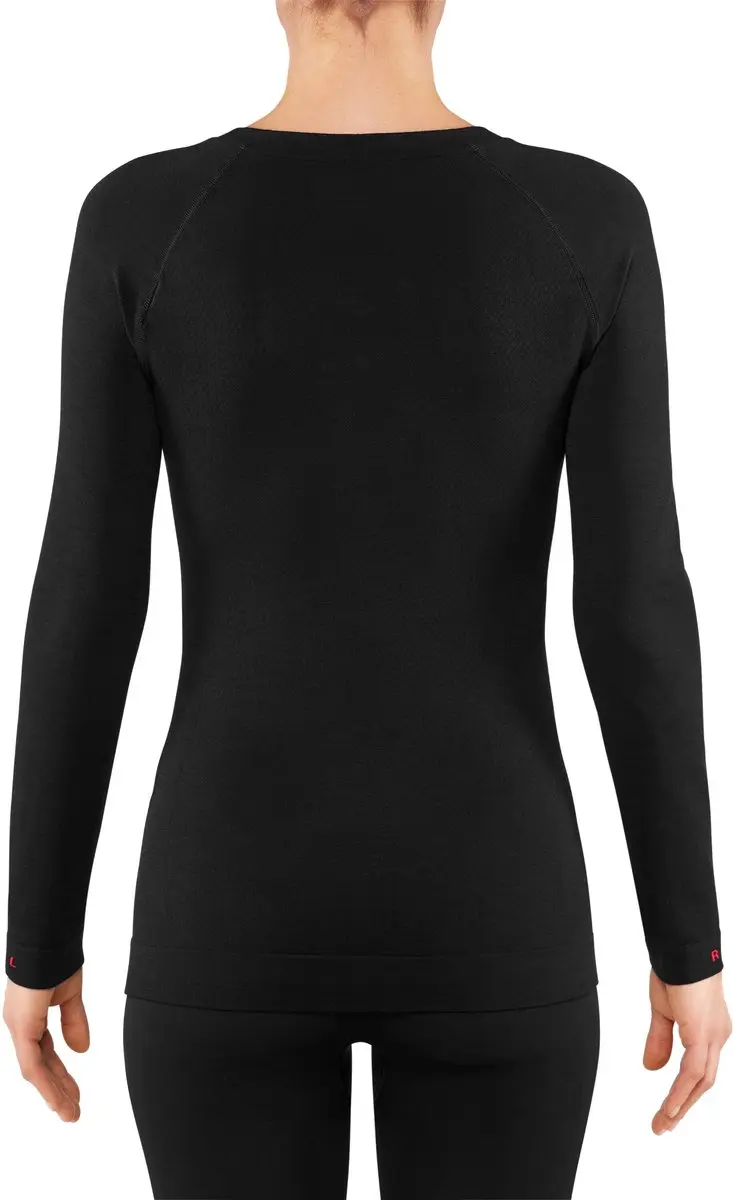 Falke Wool-Tech Light V-hals Dames Shirt - L - Zwart