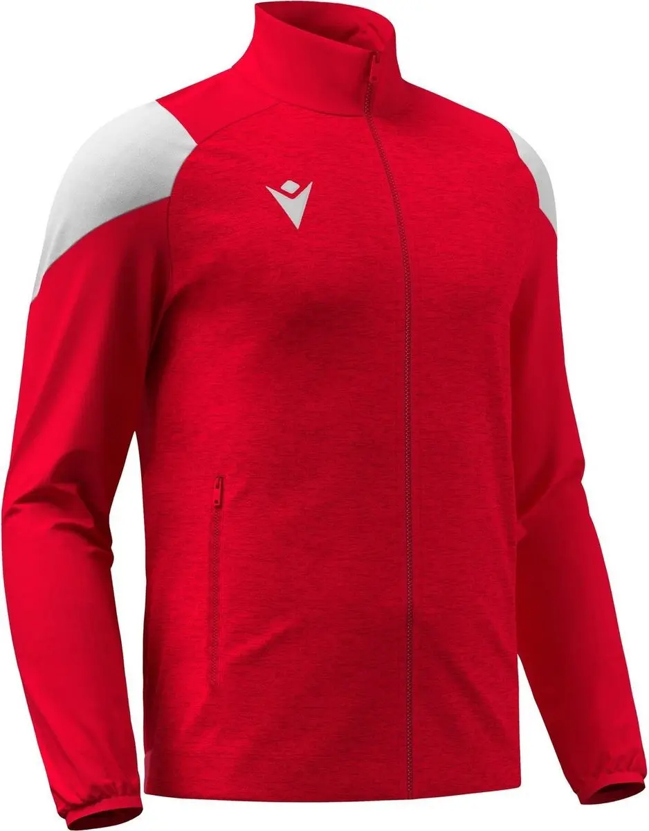 Macron Glory Vanir Top Full Zip Kinderen - Rood/Wit 11-12Y