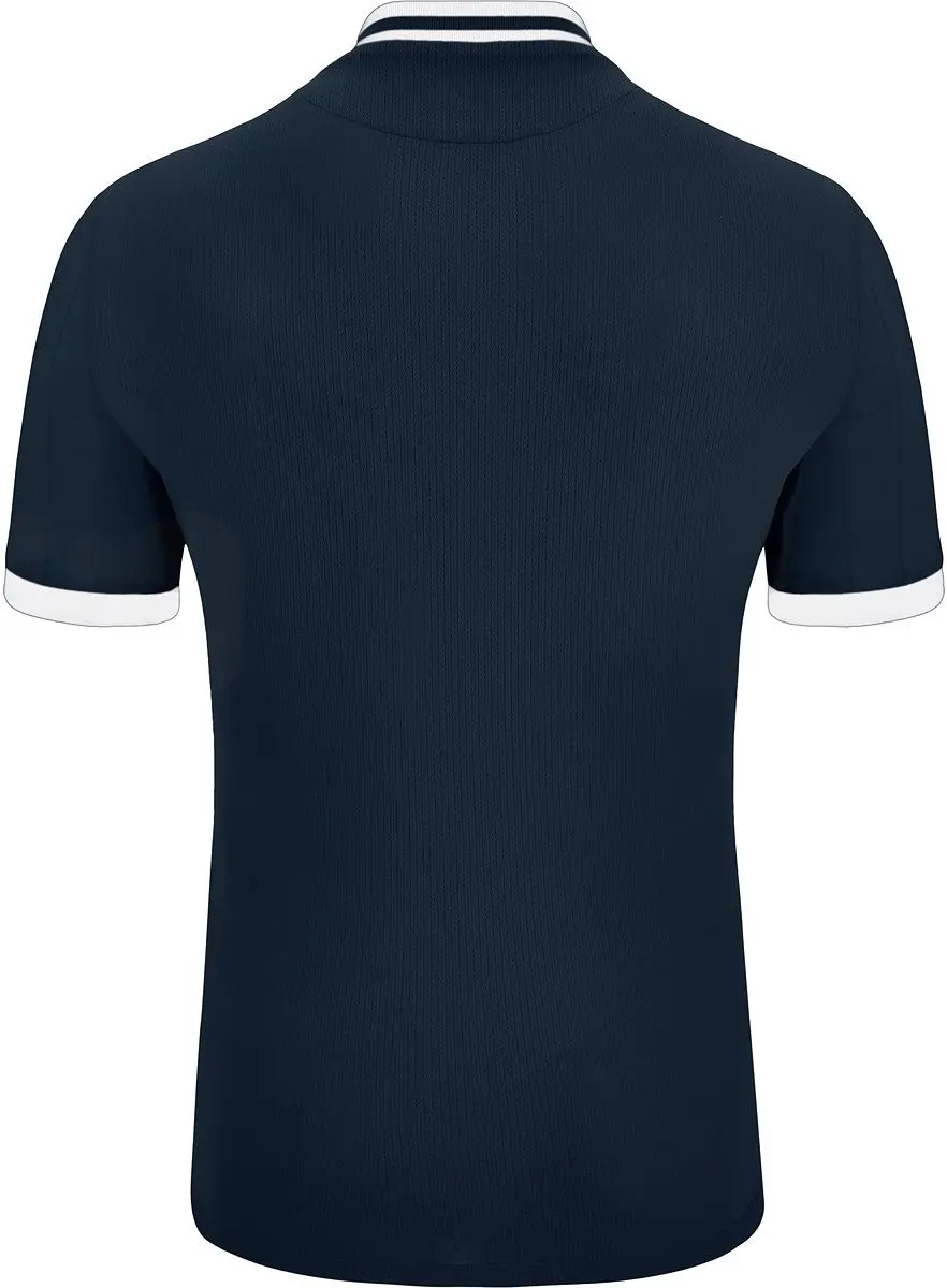 Macron Halley Shirt Heren Korte Mouw - XL - Marine/Wit