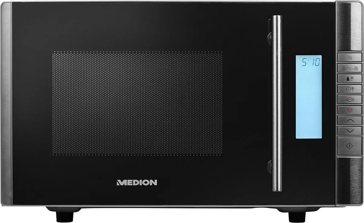 MEDION MD 14482 Magnetron met grill / 20L ovenruimte / 8 automatische programma's / ontdooifunctie / 800 Watt magnetron en 1000 Watt grillvermogen / timer / grillrooster