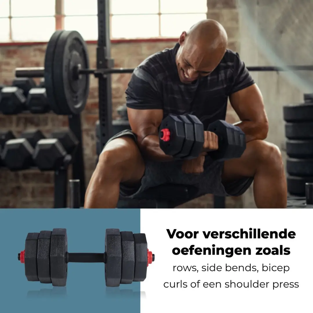 Umbro Krachttraining Set 20kg - 19-delig - Zwart/Rood