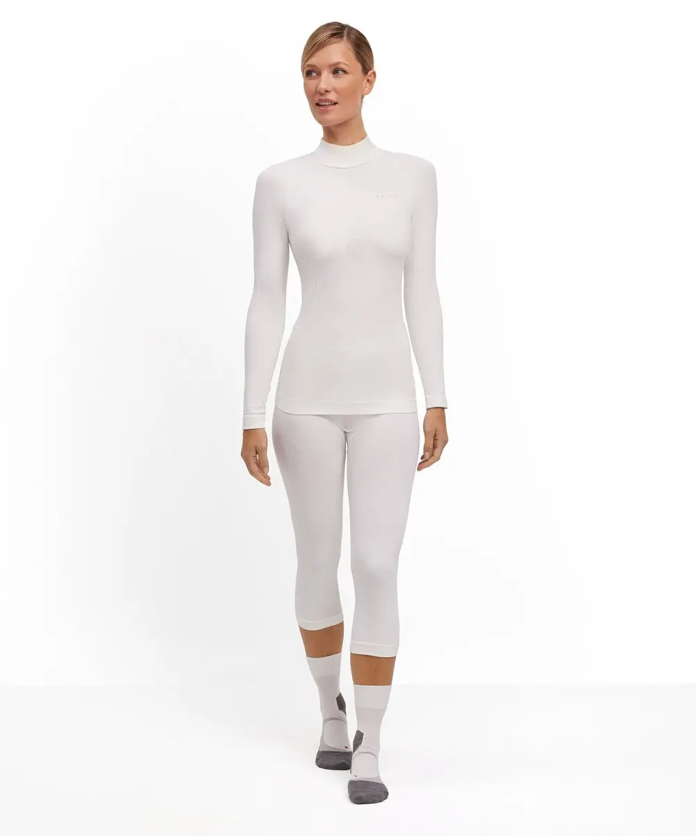 Falke Warm Turtleneck Shirt Dames - M - Wit