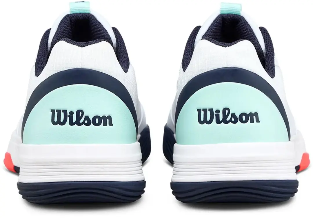 Wilson Courtglide Padel Schoenen 42 - White/Bay/Fiery Coral