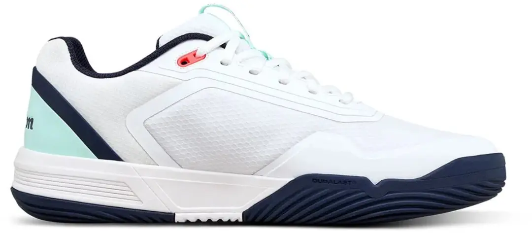 Wilson Courtglide Padel Schoenen 42 - White/Bay/Fiery Coral