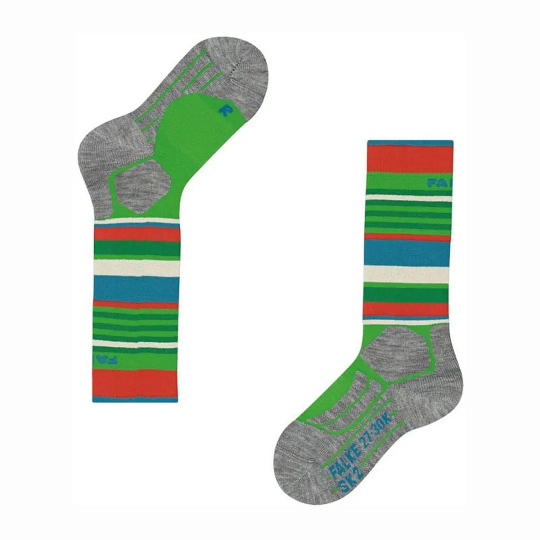 Falke SK2 Intermediate Warm Wol Skisokken - Maat 27-30 - Groen