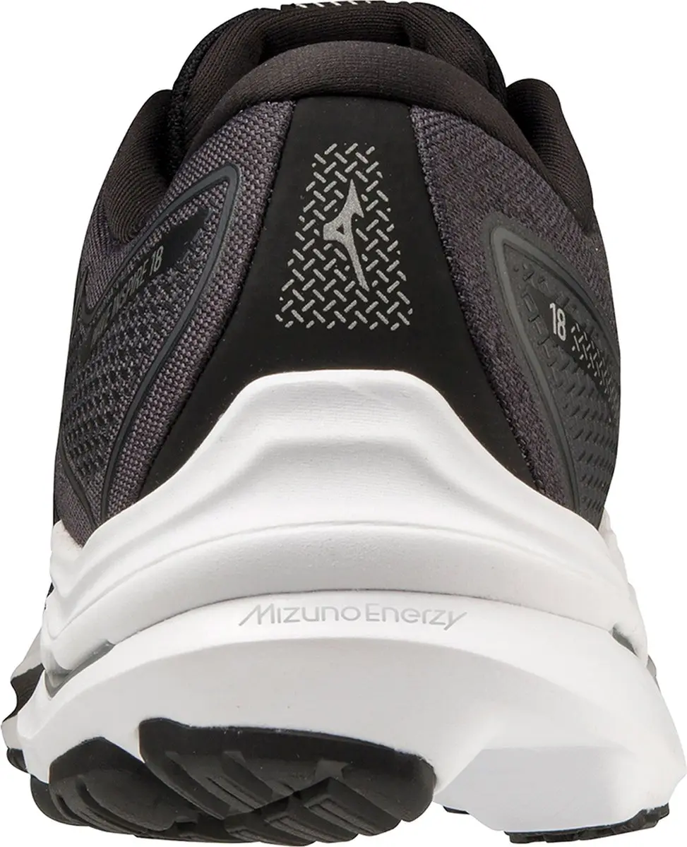 Mizuno Wave Inspire 18 Sportschoenen 46.5 - Zwart/Zilver - afbeelding 6 van 6