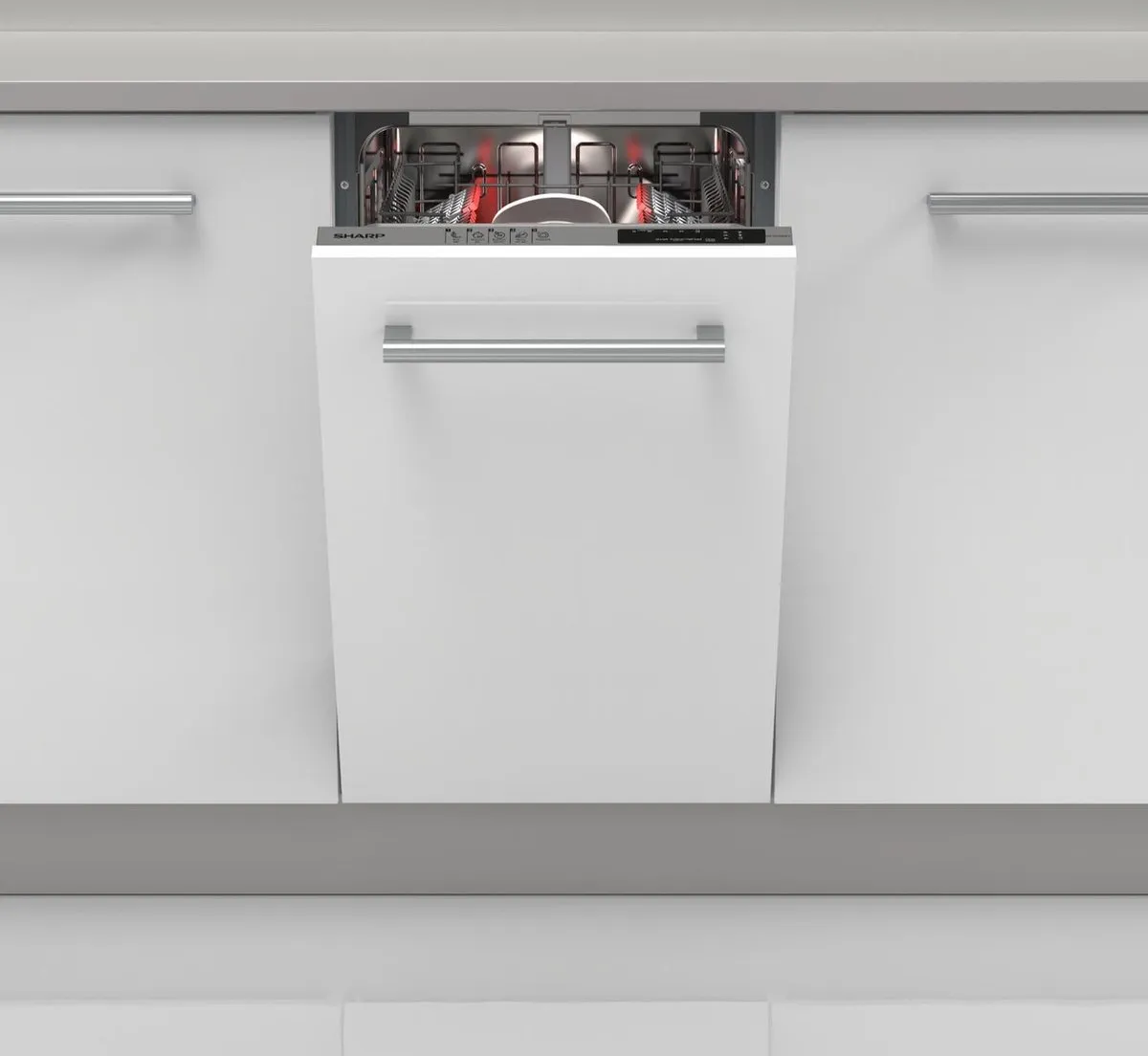 Sharp QWNS14I49EXEU Integreerbare Vaatwasser 10 Couverts