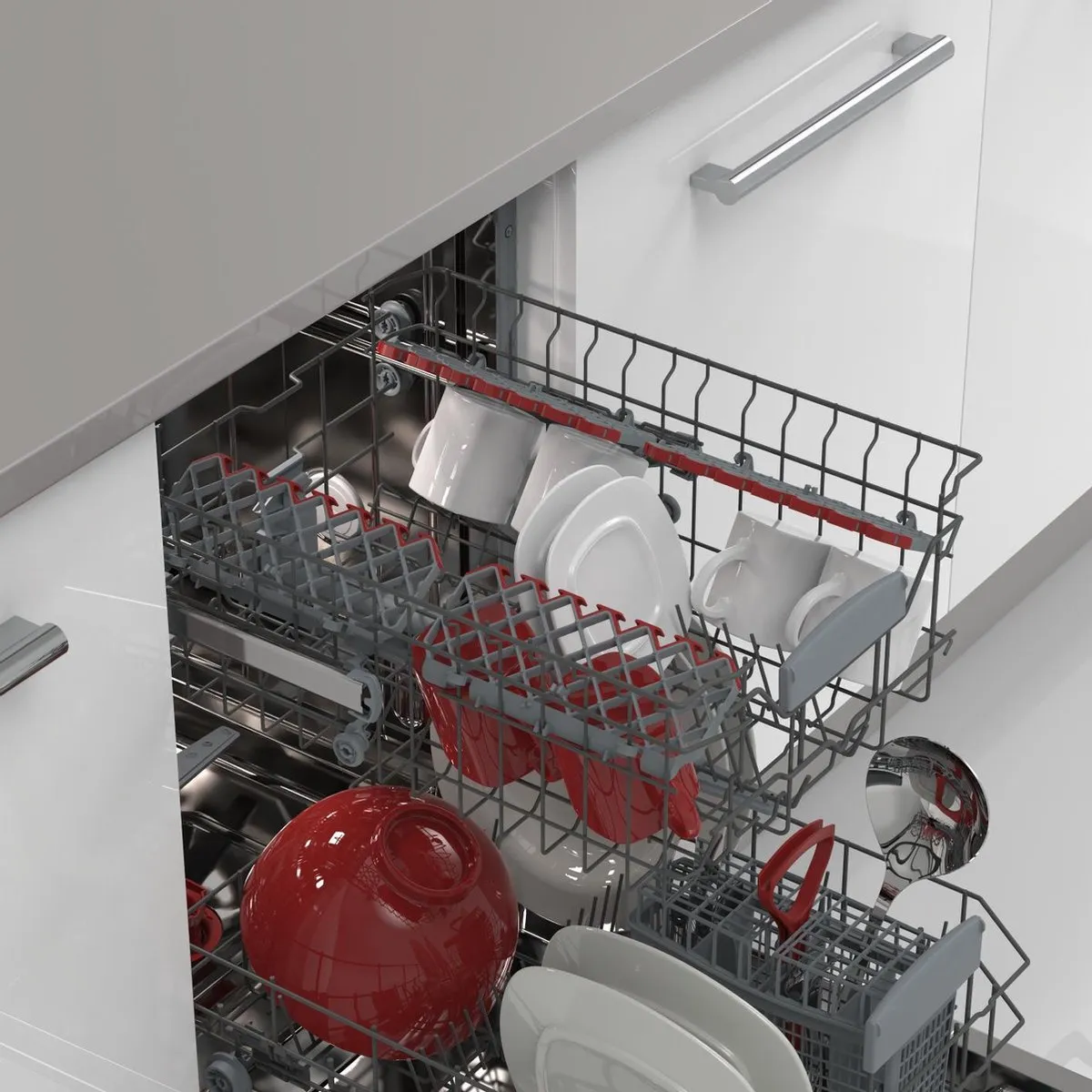 Sharp QWNS14I49EXEU Integreerbare Vaatwasser 10 Couverts - Wit - afbeelding 6 van 6