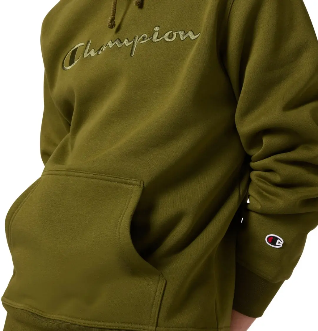 Champion Heren Hooded Sweatshirt - M - Olijfgroen