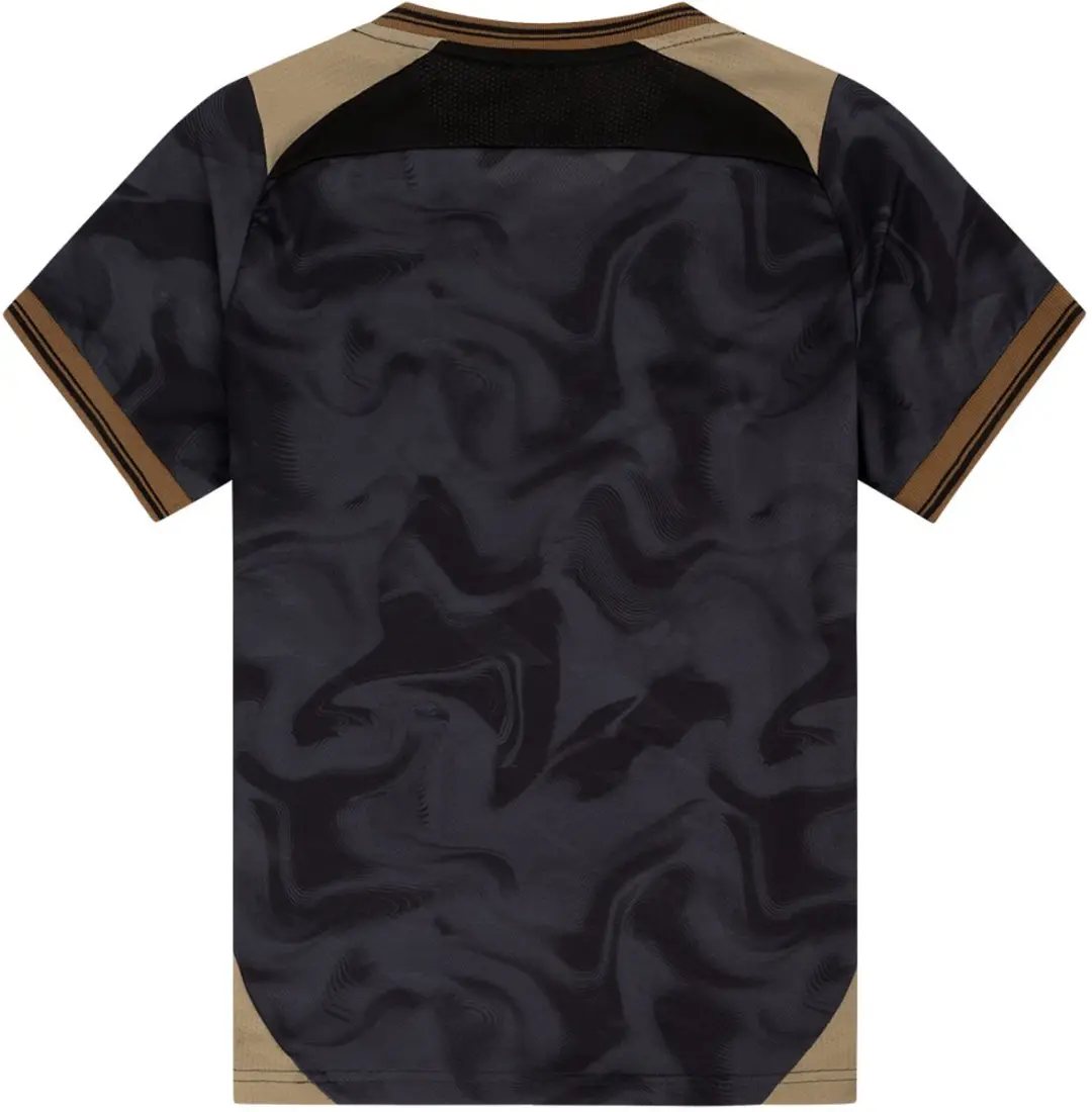 Cruyff Sportshirt Voetbal - Maat 128 - Zwart/Goud
