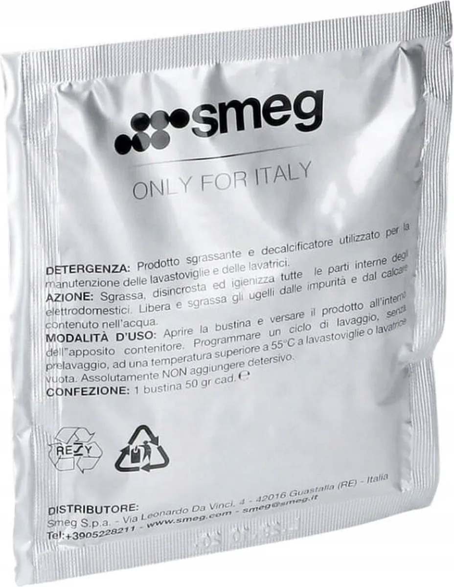 Smeg Ontkalker & Reiniger Wasmachine/Vaatwasser 12x50g - 12 Stuks - afbeelding 2 van 4