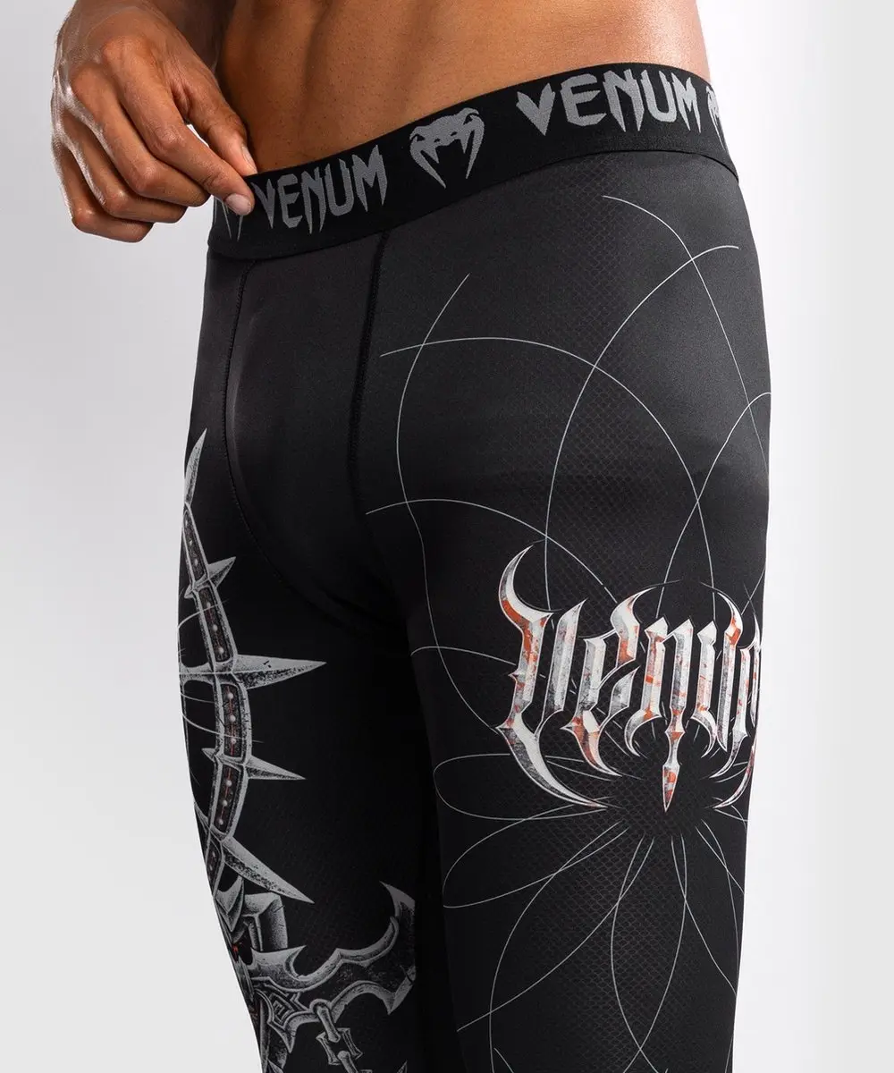 Venum Gladiator 5.0 Spats - S - Zwart Zilver