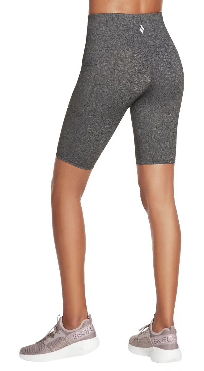 Skechers Go Walk High Waisted Bike Short - Vrouwen M - Grijs