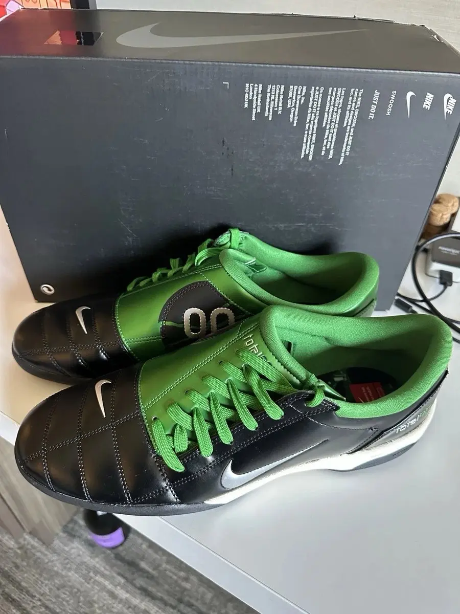 Nike Total 90 SP Quit The Rage Zaalvoetbalschoen - Zwart/Groen - Maat 42