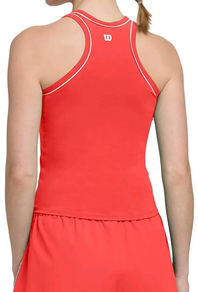 Wilson Team Mouwloos T-shirt - L - Rood/Oranje