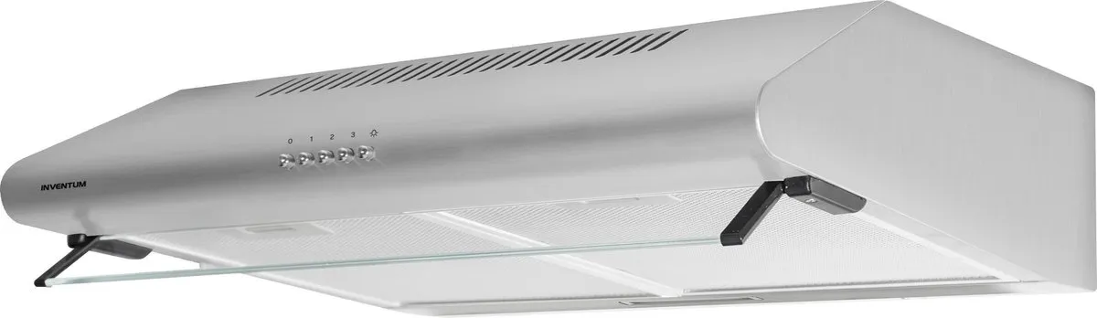 Inventum AKO6012RVS onderbouw afzuigkap 60 cm - Afzuigcapaciteit 326,4 m3/h - Geschikt voor grote keuken - 3 standen - Ledverlichting - Luchtafvoer en recirculatie - RVS