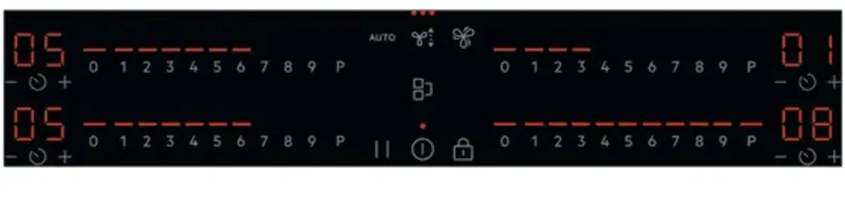 AEG TH84CB03CB Zwart Ingebouwd 80 cm Inductiekookplaat zones 4 zone(s) Inbouw afzuigkap