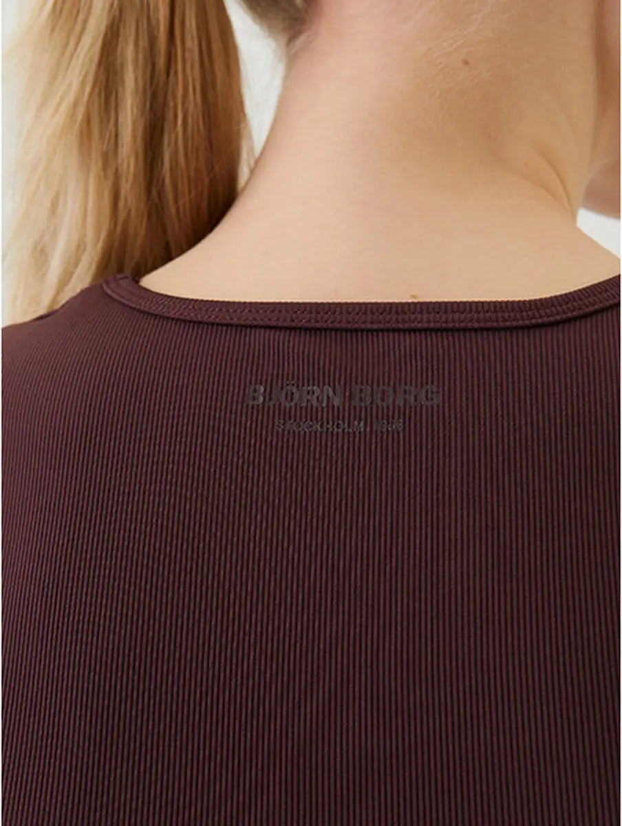 Björn Borg Stockholm Crop Rib Tank - Bruin